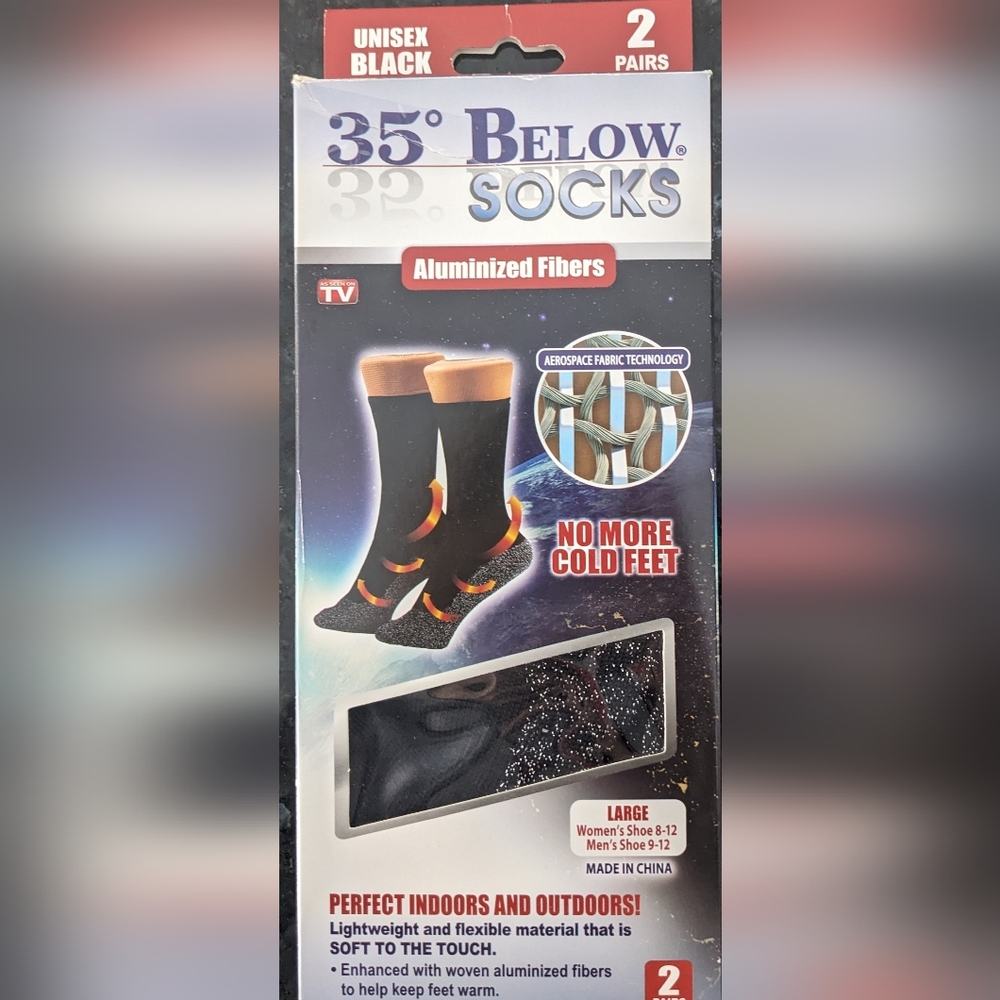 Black and Orange Thermal Socks